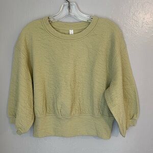 Lululemon Chartreuse Pullover Relaxed Sleeve Top Size 2